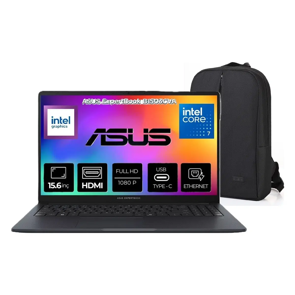 Expertbook B1503CVA Intel Core 7 150U 16GB Ddr5 512GB SSD 15.6" Fhd Windows 11 Pro Taşınabilir Bilgisayar + Snertech Çanta