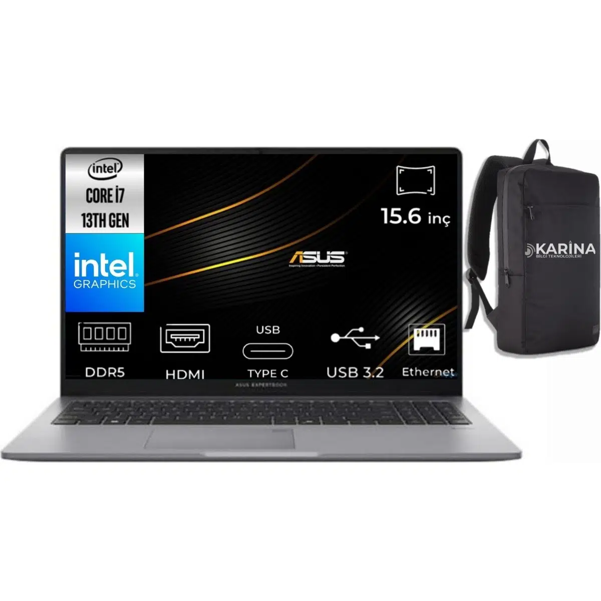 Expertbook P1 I7-13620H P1503CVA-I716512G1D-K23 16GB 512GB UHD Graphics W11PRO 15.6" Full Hd Notebook