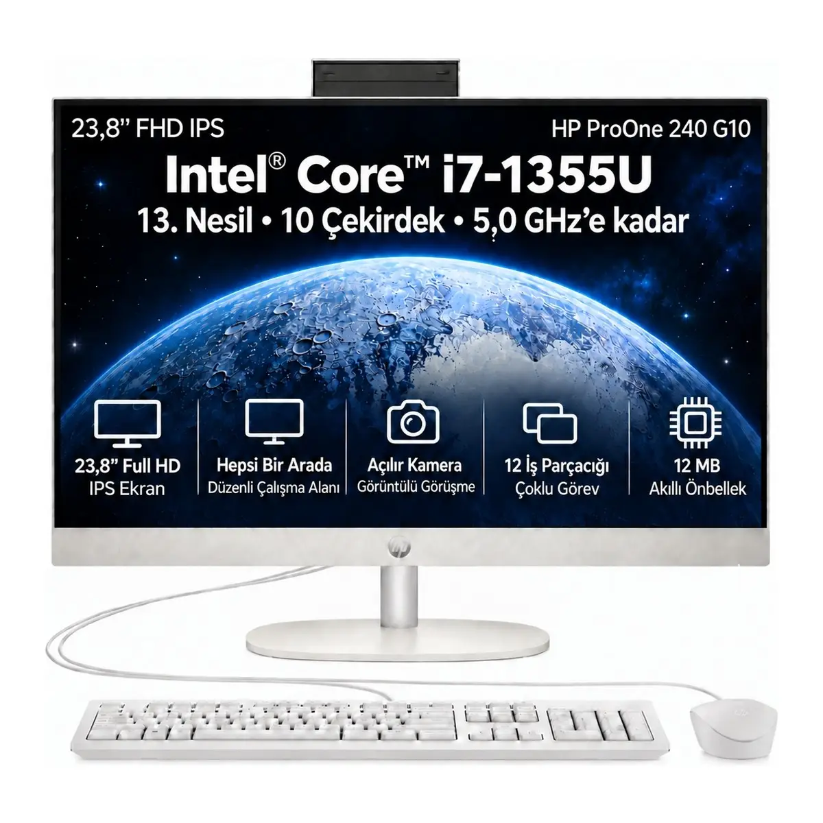 HP ProOne 240 G10 D36C4ET S4 Intel® Core™ i7-1355U 16GB 1TB SSD 23.8" FHD Windows 11 Pro All In One