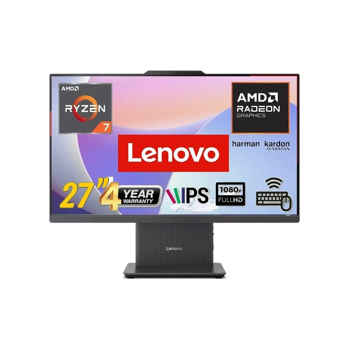 ıdeacentre Aıo 27ARR9 Amd Ryzen 7-7735HS 16GB 512GB SSD Windows 11 Pro 27" Fhd Siyah All In One Bilgisayar Snertech
