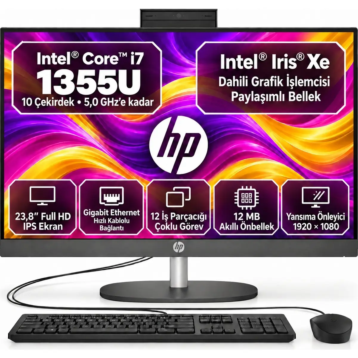 Proone 240 G10 8T2W8ES S1 Intel Core I7-1355U 16GB 512GB SSD 23.8" Fhd Windows 11 Pro All In One Bilgisayar