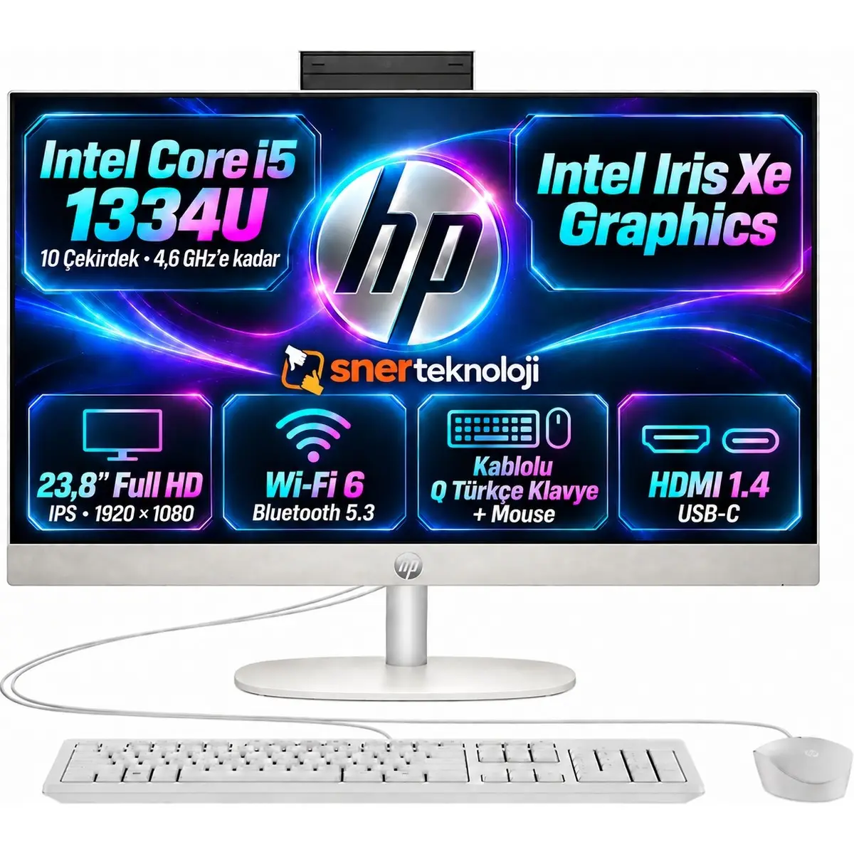 Proone 240 G10 9H6H6ETS1 I5-1335U 16 GB 512 GB SSD Iris Xe Graphics 23.8" Full Hd Windows 11 Pro All In One Pc