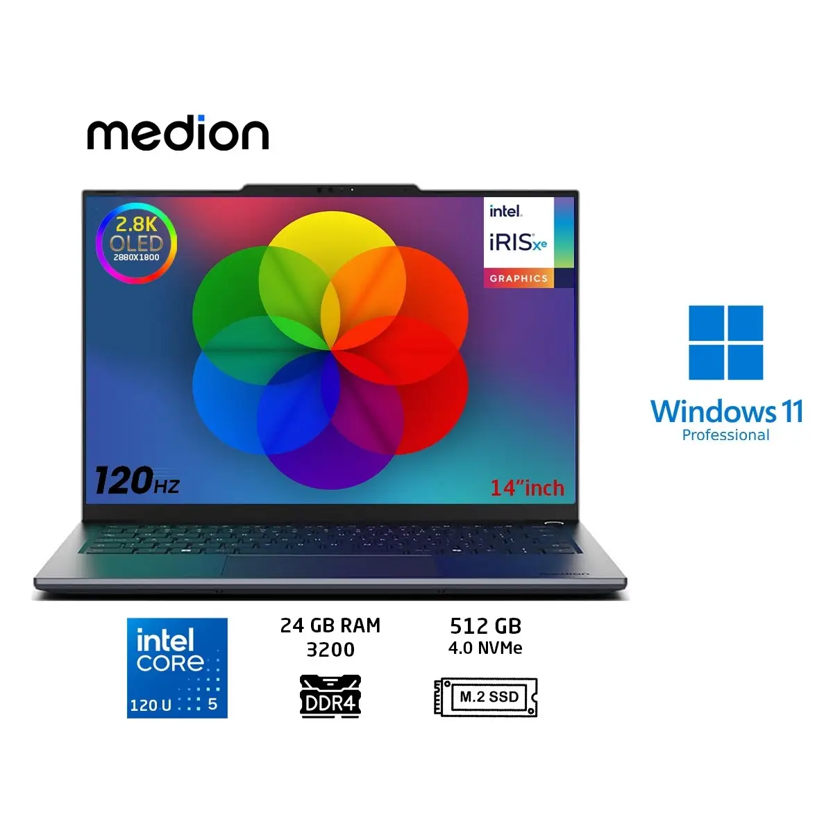 Signium 14 S1 Intel Core 5 120U 24GB 512GB SSD W11 Pro 14" 120Hz OLED Taşınabilir Bilgisayar Duddi