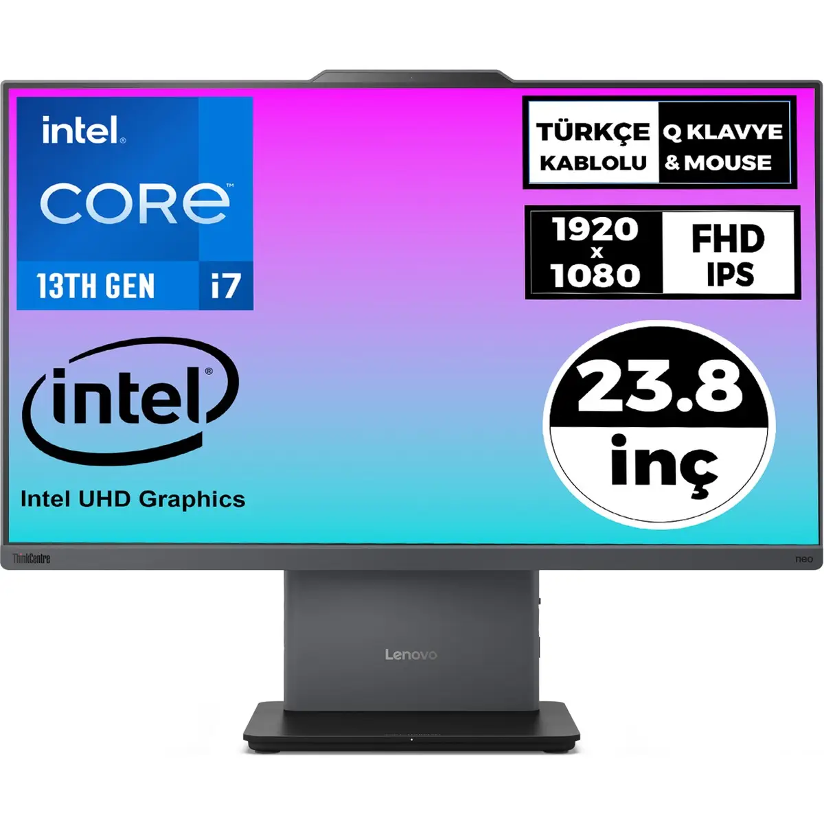 Thinkcentre Neo 50A 24 G5 I7-13620H 16GB 1tb SSD 23.8" Fhd W11P All In One Pc 12SC000KTR 024