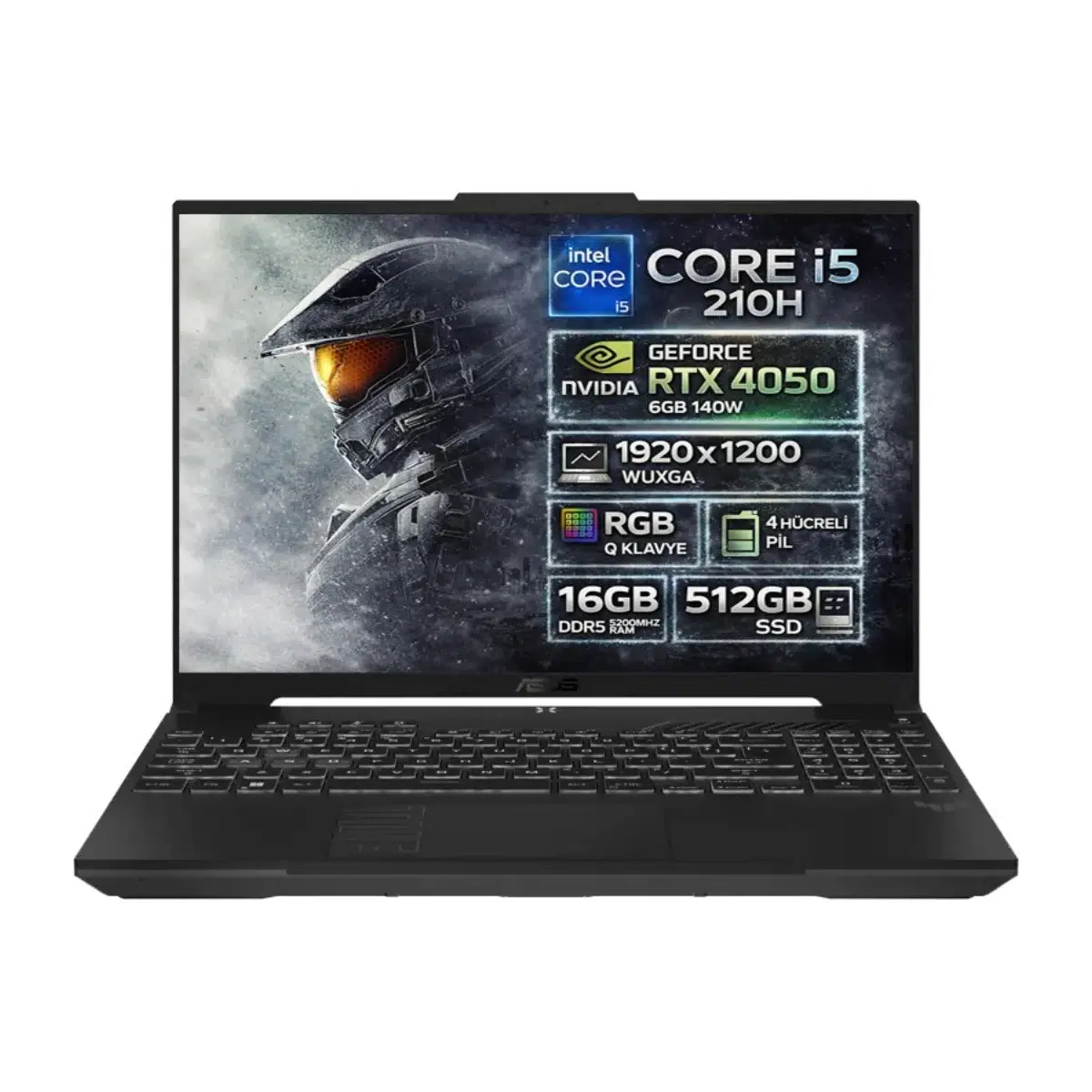TUF Gaming F16 FX607VU-RL144-GAMING Intel Core 5 210H 16GB DDR5 5200MHZ 512GB SSD RTX 4050 6GB (140W) 144Hz 16" IPS Panel WUXGA Freedos Taşınabilir Bilgisayar
